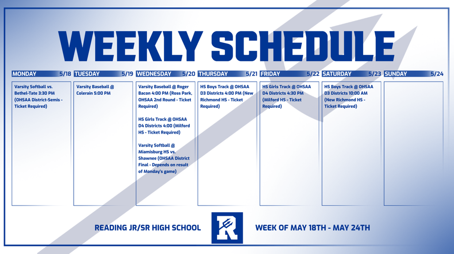 Week at a Glance: May 18th-24th